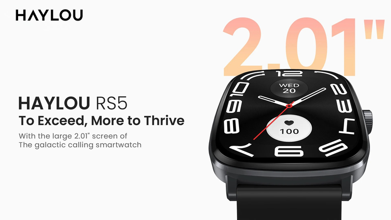 Haylou RS5 Smartwatch: Exceeding Limits with 2.01" AMOLED View for Thriving Lifestyle