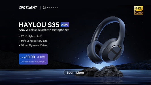 HAYLOU First Over-ear Noise-Canceling Headphones with Top-notch Sounds
